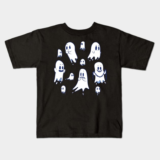 Ghosty Ghosts Kids T-Shirt by Kudden